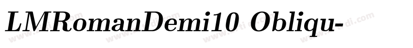 LMRomanDemi10 Obliqu字体转换